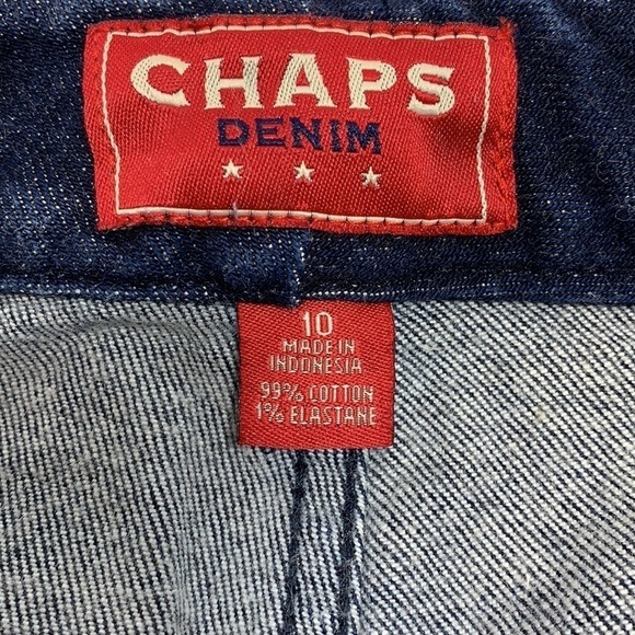 WOMEN’S Chaps Denim Cotton Jeans Size 10 w/ back pocket on front look - Picture 8 of 8